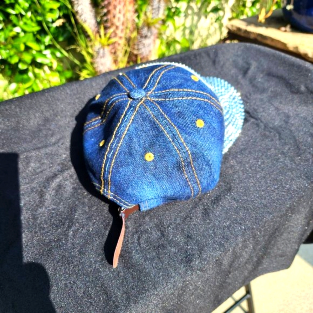 🔥SOLD🔥Women’s Bling Denim Patriotic Cap/Hat w/Crystal  Brim - Picture 3 of 5